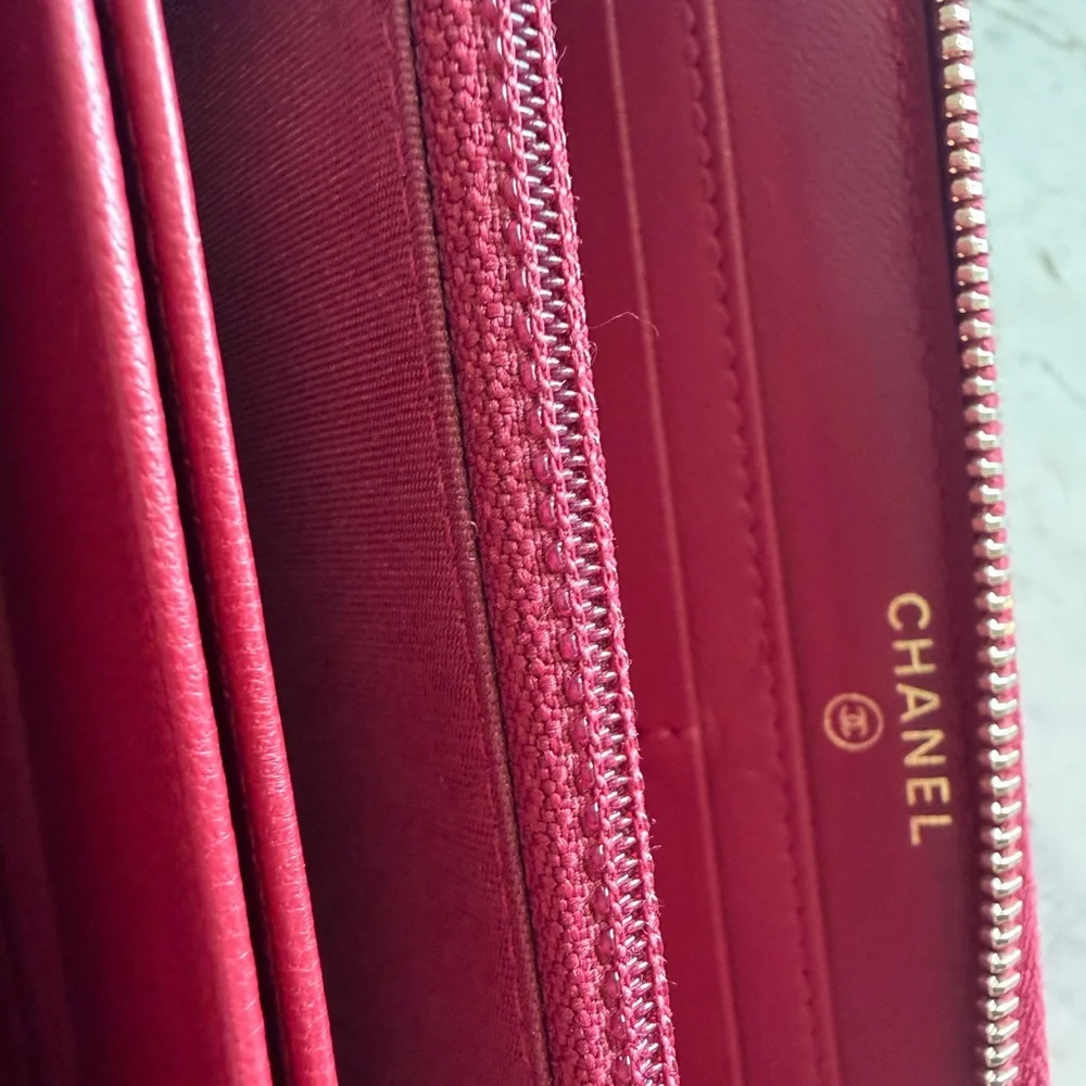 Chanel 19 series Quilted Lambskin Leather Wallet